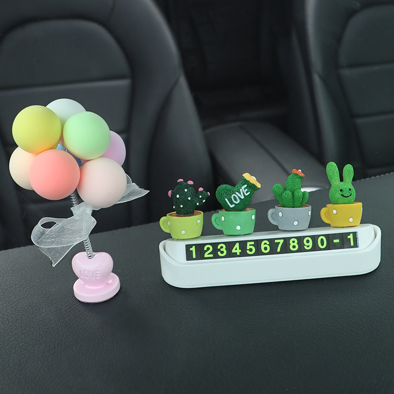 临时停车号码牌隐藏式车载挪车移车电话号码牌车创意卡通车载用品