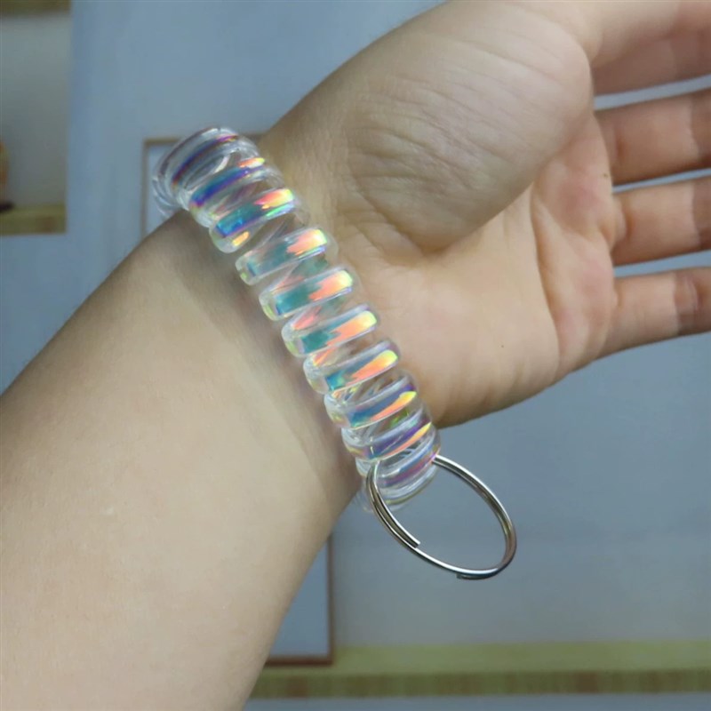 手腕带钥匙手环男女通用防丢钥匙扣手环弹簧手圈防水防丢钥匙挂件