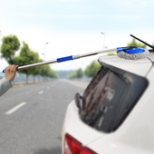 洗车拖把加长柄伸缩杆不伤车刷车工具软毛刷子汽车用擦车专用神器