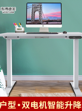 fmini电动升降桌小户型 书桌 站立式电脑桌办公室书房简约 学习桌