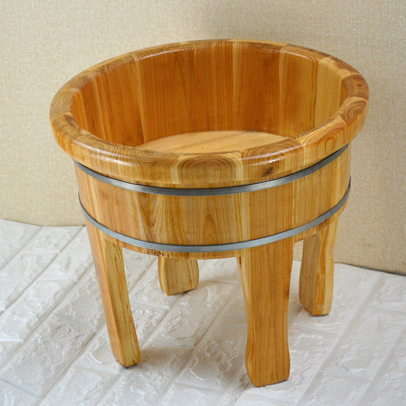 高脚桶孕妇洗浴盆洗脚桶泡熏蒸木桶加高足浴盆老人免蹲坐浴盆木盆