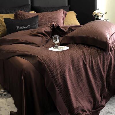 2025新款植萃真丝提花四件套-菲里纳 1.5m床单款四件套 菲里纳-丁