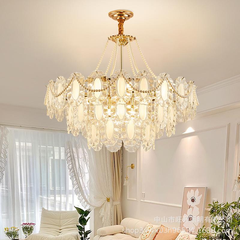 法式吊灯客厅灯2025年新款现代轻奢主卧室餐厅奶油网红风爆款灯具