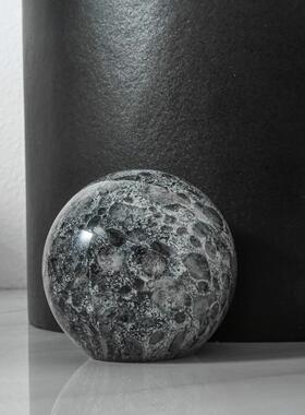 现极FB-ZS204代简灰色星球玻小摆璃件样板间墅创意家别居儿童饰品