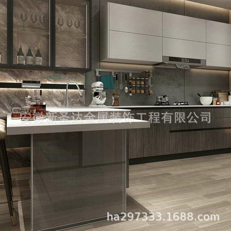 厂LEB家直橱供生厨房新款整体不锈钢台面柜家别墅用餐边柜产储物