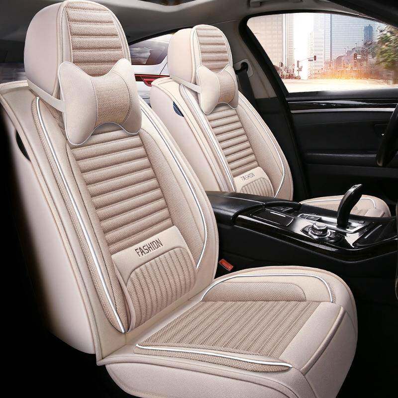 厂家直四销座透HIT气亚麻通用耐磨耐脏全季包围汽车坐垫车椅套