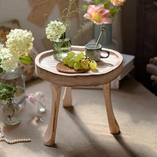 天台花华莲创意小架花托架实木底座托盘花盆子置ltao6829物架盆复