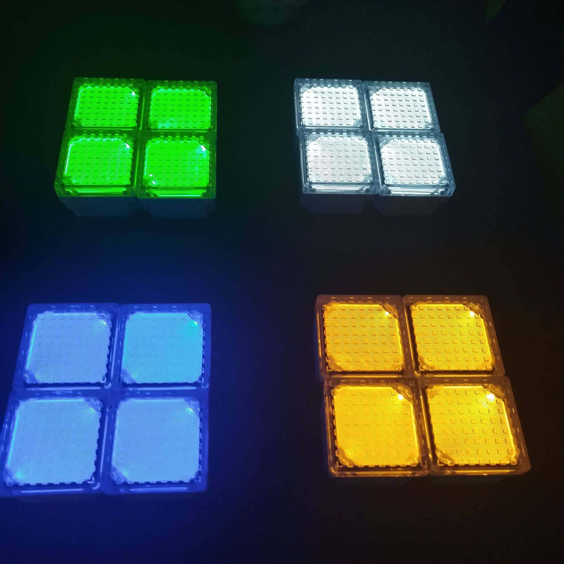 太阳能玻璃地砖灯 冰砖灯 LED玻璃冰花地砖灯寿命5年以上地埋灯