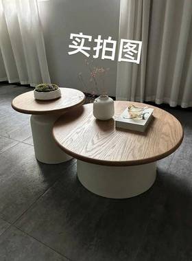 圆出租屋RHC公寓茶几客厅家小户型简约风铁用艺形马提几尼民宿茶