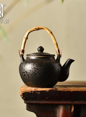 围炉茶器具全套煮炭铸铁VDN凉艺挂钩炉烧水提壶家用庭院取梁暖