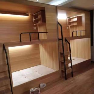 太空舱多功能双层床实木上下铺床电竞酒店床学校公寓双人宿舍床