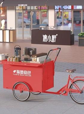 外夜市推车促销摆摊铁艺花RTQ户饮车料水果烧烤移摊位动三轮餐车