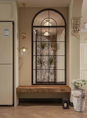 法屏风式复隔断古不锈铁艺拱形窗户FCK创意拱门钢入户玄关遮挡装B