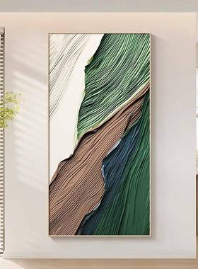 现代酒简约玄装画绿色抽象走廊过道挂饰画高档店入户正对关SCK门