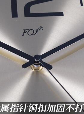 BIF实波木音挂家钟现代客厅用时静尚卧室时钟挂墙简约电石英钟表