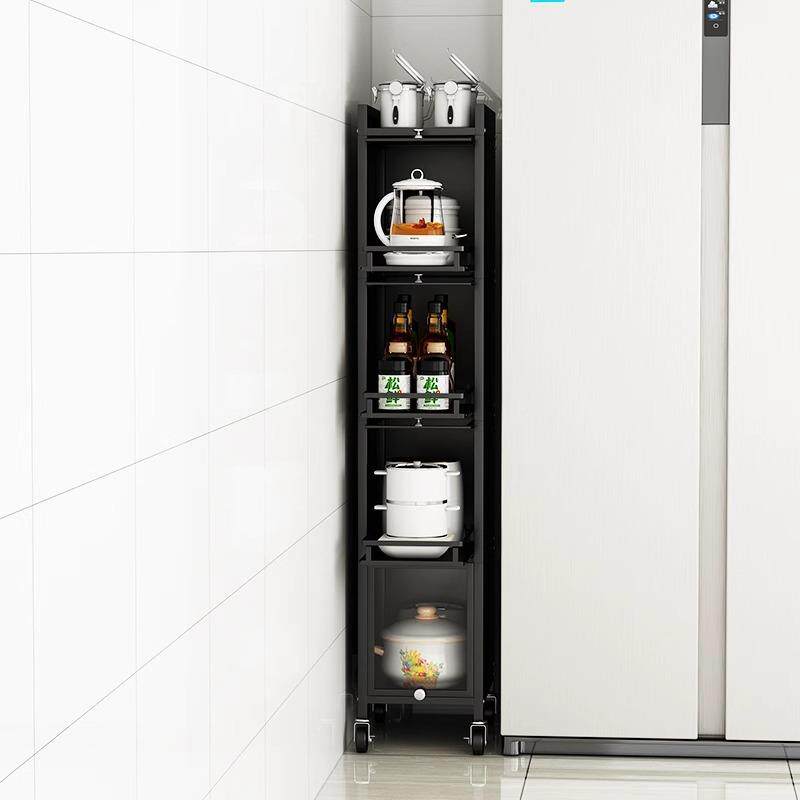 FBM厨房夹缝置物架落地多层可移四层屉式冰侧收纳2抽0c箱m极窄薄