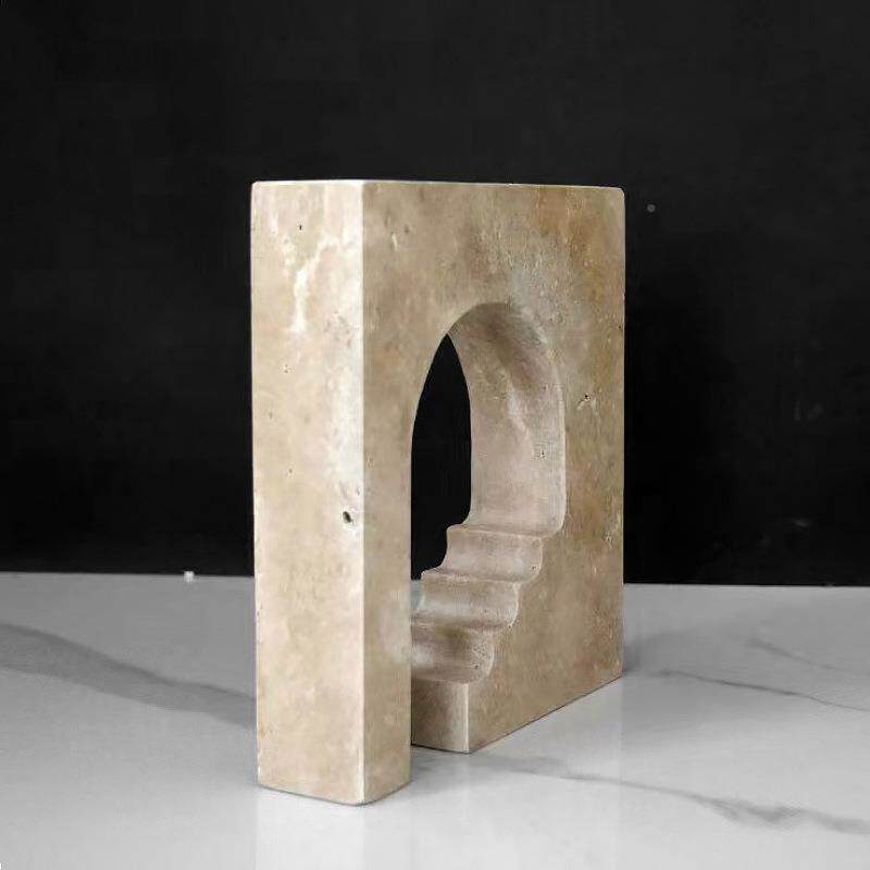 现代简创意黄石几何艺柜术摆件样板房电视茶洞几DKU客约厅家居装