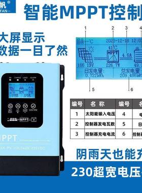 MP9PT太光阳能控制器0A60A120-A伏20V发电ZDJ全自动12V6V通用