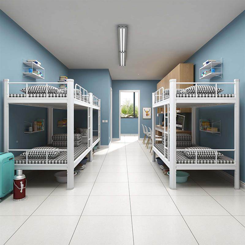 西员安铁艺上下铺双层床学寝室型材JOB床工生宿舍公床双人床寓铁