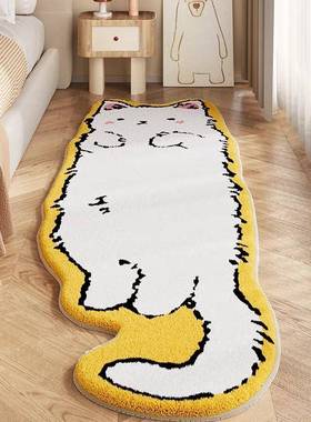 地长条猫咪异形ITR床边植绒毯厅卧室隔凉垫簇绒浴室地吸水客防滑