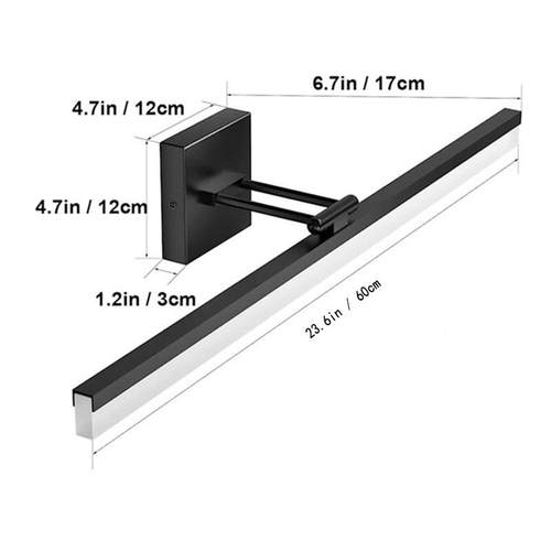 L壁ED镜前灯灯DAX卫生间免孔化妆灯灯浴打室柜镜子灯简约防水具