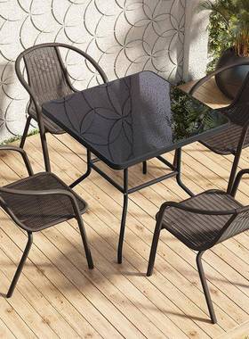 户桌椅室阳台WTcx6yRi露天桌椅套件小花园桌现代外铁艺桌椅小茶几