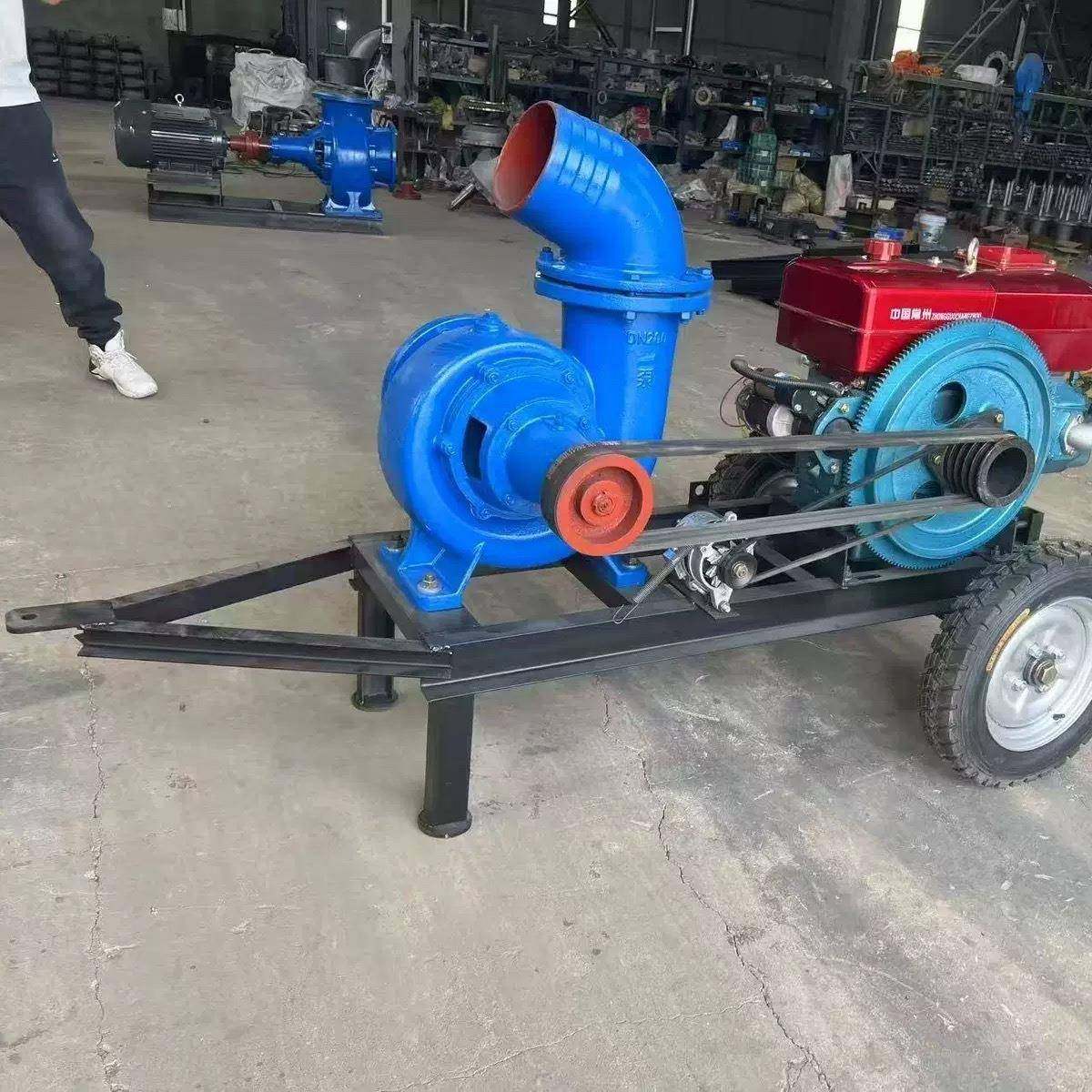 150驱HW-8混YLP流泵电机动大型农用灌溉离心排泵蜗壳防汛移动涝泵