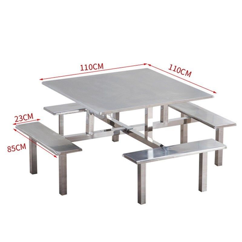 万尊不锈钢工作桌椅操作台连体式方桌凳员工餐桌椅食堂组合,住宅家具,不锈钢/PVC餐桌,淘宝优惠券,粉丝福利购,淘宝优惠卷