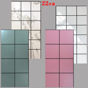 自粘3d立体铝塑板墙贴防水阻燃耐高温厨房卫生间30x60仿瓷砖装 饰