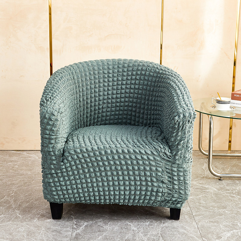 半圆沙发套单人全包万能套餐桌座椅套四季通用防猫抓酒店卡座简约