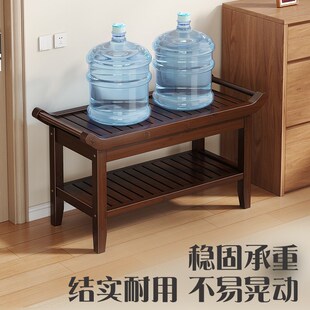 入户换鞋凳家用门口可坐鞋柜坐凳一体新中式穿鞋凳进门凳子竹鞋架