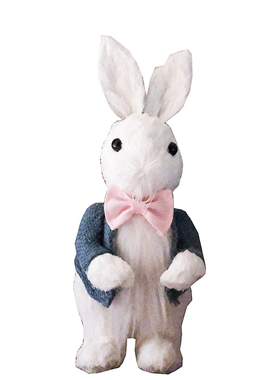 JK慕空间涤纶白色兔子儿童房家居饰品创意摆件新婚礼物送新人礼品