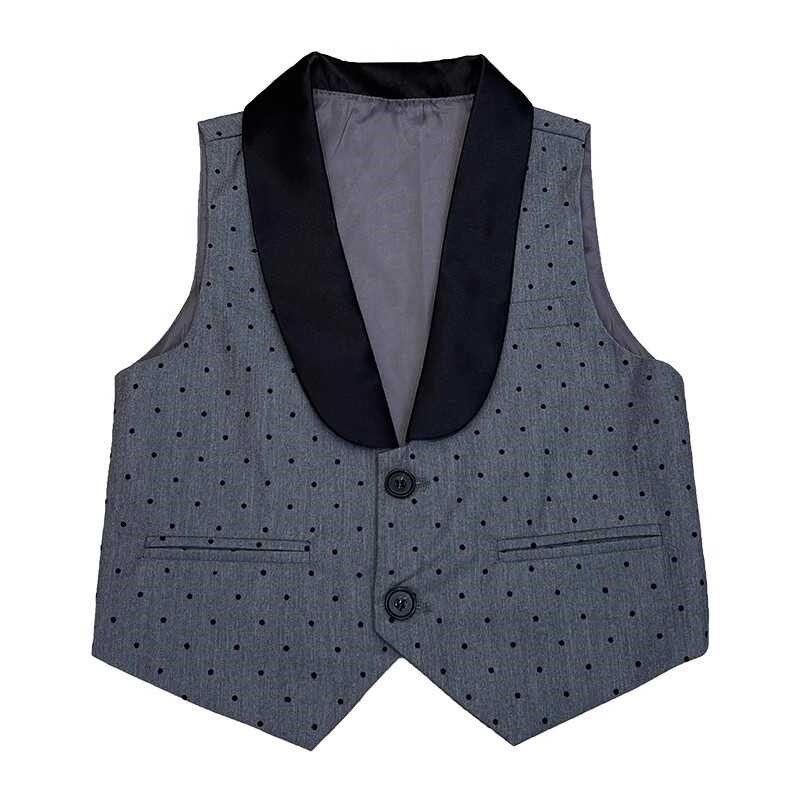 儿童西装套装男童礼服花童婚礼男孩小主持人钢琴演出服夏季马甲潮