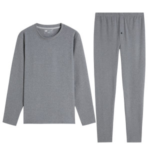 套装 190高个子120cm超长打底德绒秋衣秋裤 保暖内衣男士 秋冬加长版