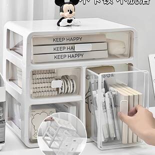 式桌面收纳盒办ZA257412公室书桌上屉文具置抽物架克力大容量杂物