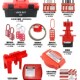 停工工作站管理锁具站组合套装 可携式 断路器阀门锁具箱手提式