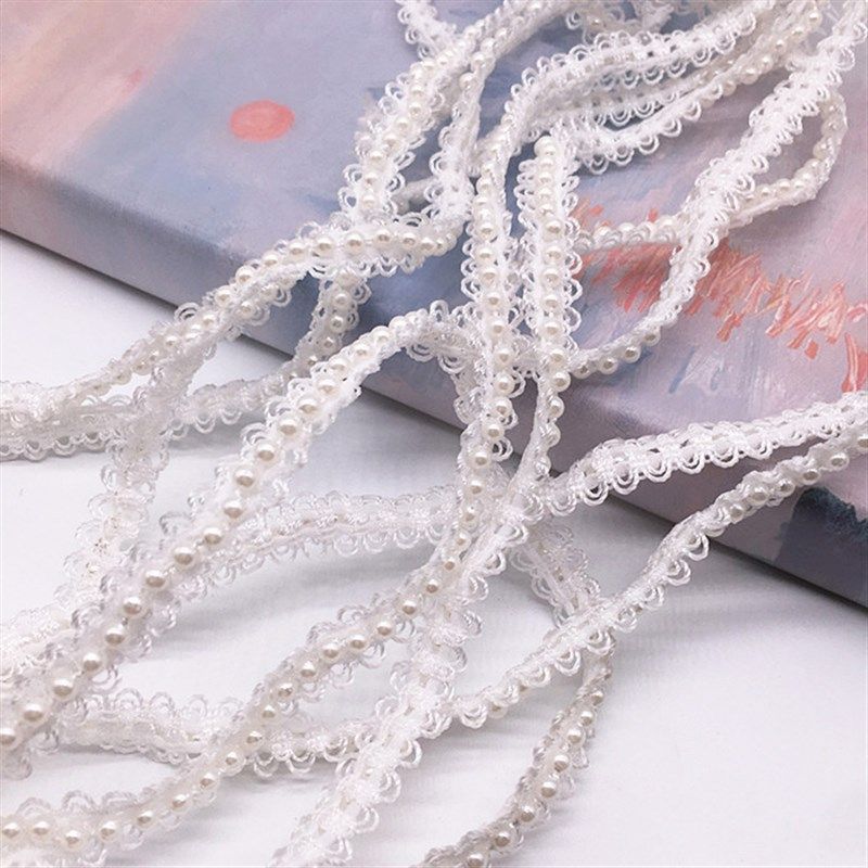 微弹力小珍珠蕾丝绣边小花边细边条窗帘花边边穗沙发包边镶边辅料,居家布艺,花边/蕾丝,淘宝优惠券,粉丝福利购,淘宝优惠卷