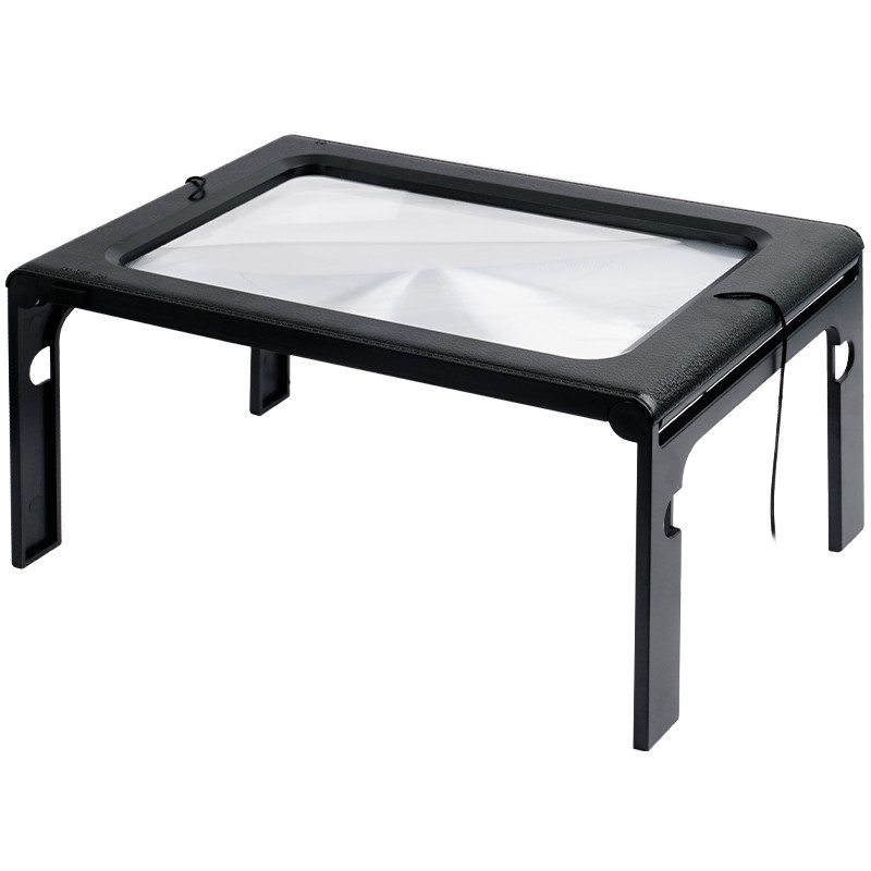 台式放大镜老人阅读专用桌面挂颈式多功能带灯USB外接电源高清3