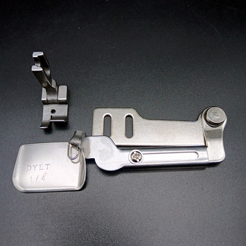 全钢F503分体式弧形下摆卷边拉筒真丝雪纺衬衣可转弯卷边器压脚