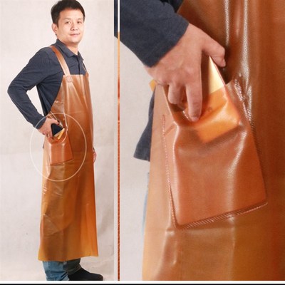 男士皮围裙水产专用围裙大理石材围裙防水加工耐磨牛筋耐酸碱加长