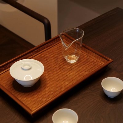 吕氏竹匠竹编大漆茶盘茶具收纳盘干泡茶托盘竹制托盘便携功夫茶台
