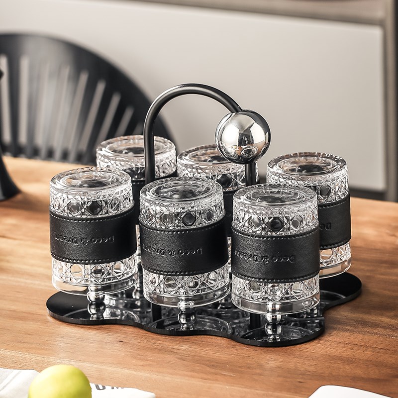 高级感玻璃杯套装家用喝水杯玻璃茶杯耐高温杯子大容量玻璃杯杯具