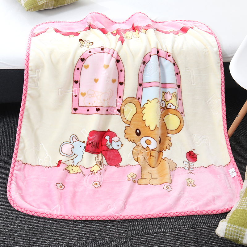 婴儿毛毯儿童双层加厚宝宝盖毯新生儿小毯子秋冬季拉舍尔双面绒毯