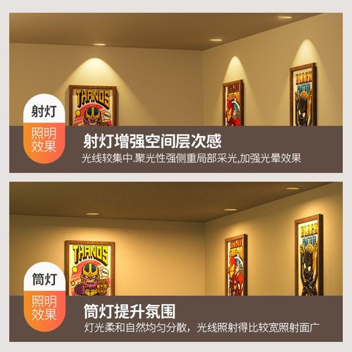 无主灯客厅照明cob防眩光射灯led筒灯轻奢天花灯家用嵌入式3500K