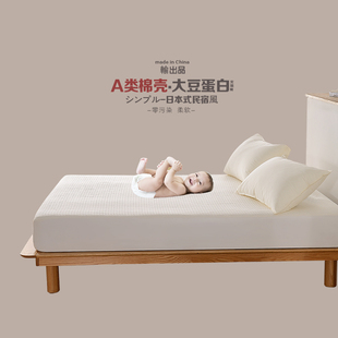 A类婴儿级 出口纯棉床笠单件 床罩席梦思防滑固定床垫套子保护