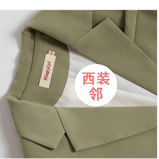 橄榄绿休闲小西装外套女春秋新款小个子高级感绿色秋冬女西服上衣