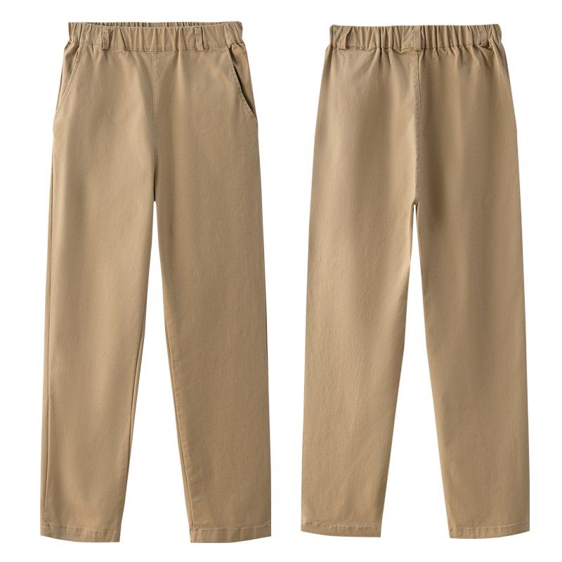 男童卡其色裤子儿童藏青直筒长裤女童休闲裤小学生校服裤黑色西裤
