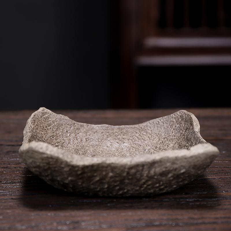 剑山中式插花器陶瓷插花器皿方盘日式小原流花器禅意盆景花盆花盘