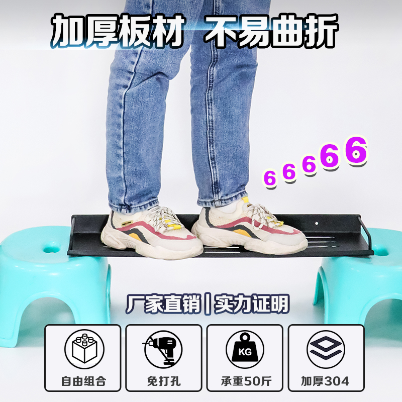 黑色冲凉房置物架304不锈钢免打孔淋浴卫生间2层收纳架浴室挂壁式