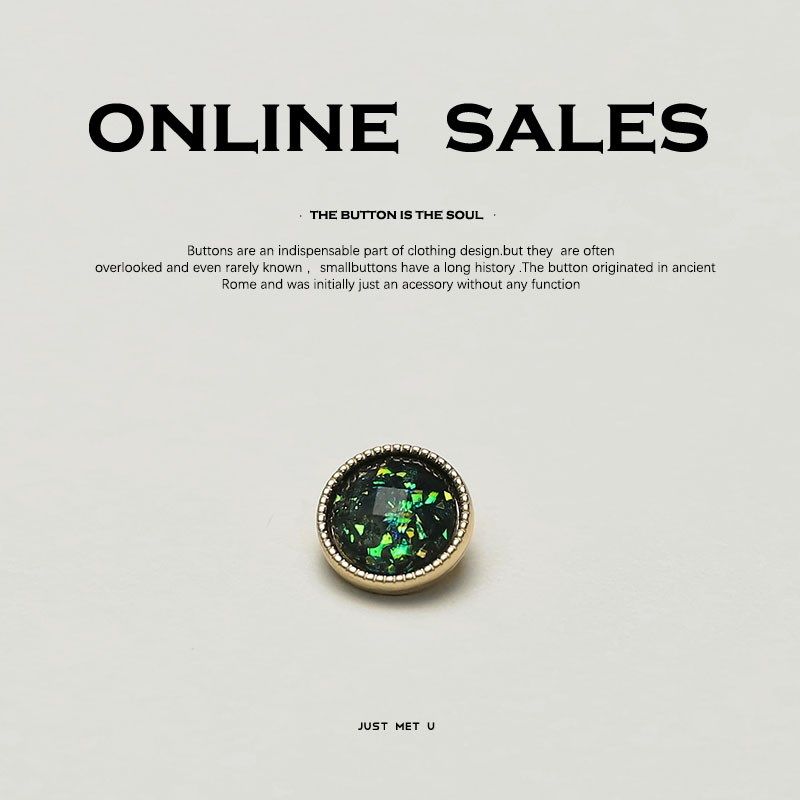 艺森 小众时尚设计感矮脚龟面绿色纽扣衬衫饰品针织开衫金属扣子,居家布艺,纽扣,淘宝优惠券,粉丝福利购,淘宝优惠卷